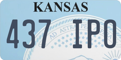 KS license plate 437IPO