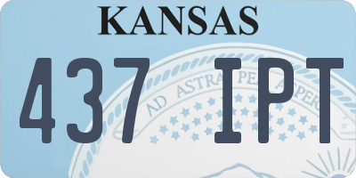 KS license plate 437IPT