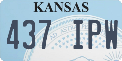 KS license plate 437IPW