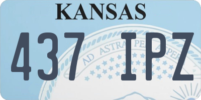 KS license plate 437IPZ