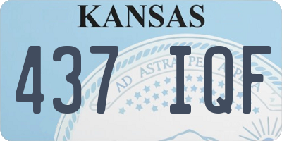 KS license plate 437IQF