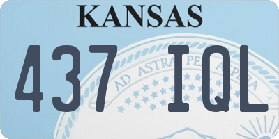KS license plate 437IQL