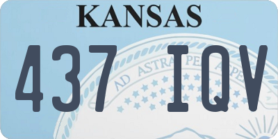 KS license plate 437IQV