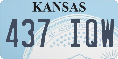 KS license plate 437IQW