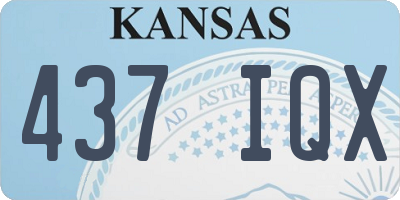 KS license plate 437IQX