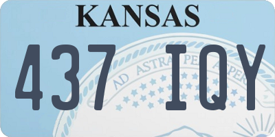 KS license plate 437IQY