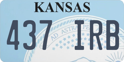 KS license plate 437IRB