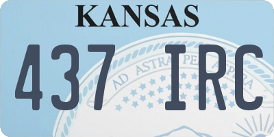 KS license plate 437IRC