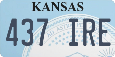 KS license plate 437IRE