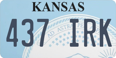 KS license plate 437IRK