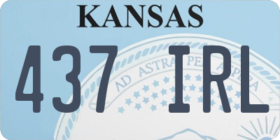 KS license plate 437IRL