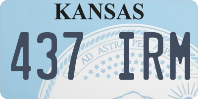 KS license plate 437IRM