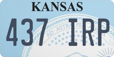 KS license plate 437IRP