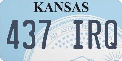 KS license plate 437IRQ