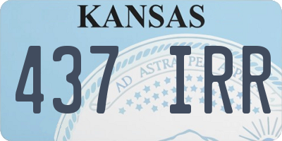 KS license plate 437IRR