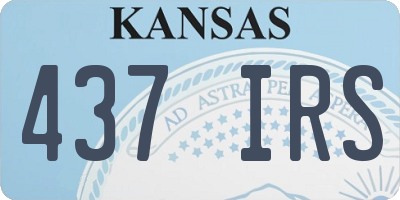 KS license plate 437IRS