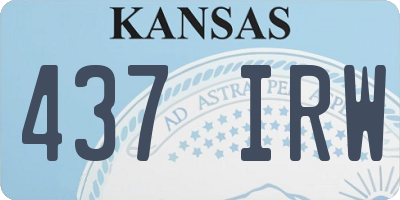 KS license plate 437IRW