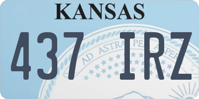 KS license plate 437IRZ
