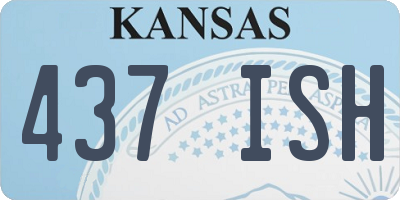 KS license plate 437ISH