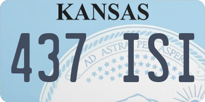 KS license plate 437ISI