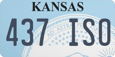 KS license plate 437ISO