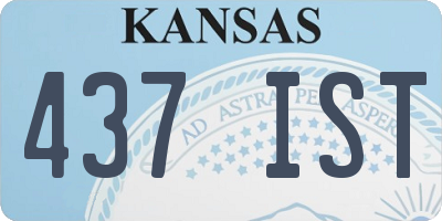 KS license plate 437IST