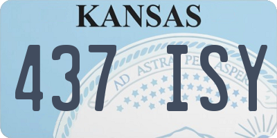KS license plate 437ISY