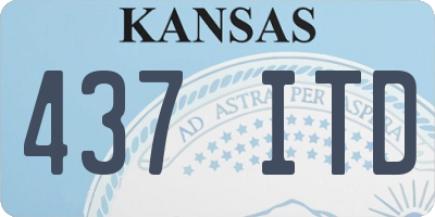 KS license plate 437ITD