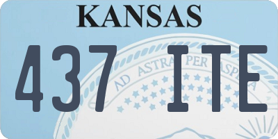 KS license plate 437ITE