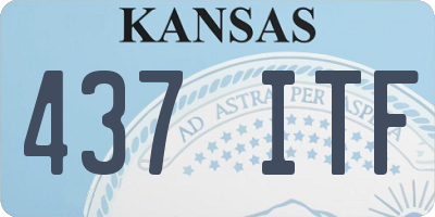 KS license plate 437ITF