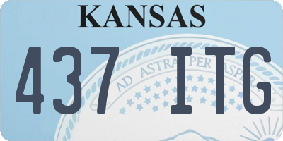 KS license plate 437ITG
