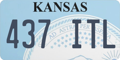 KS license plate 437ITL
