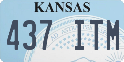 KS license plate 437ITM