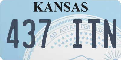 KS license plate 437ITN