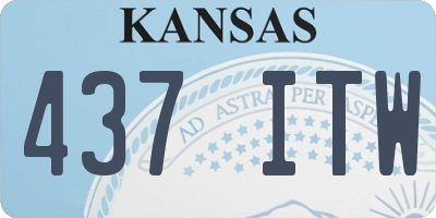 KS license plate 437ITW
