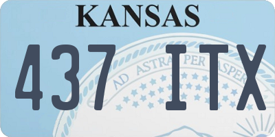KS license plate 437ITX