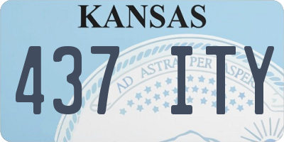 KS license plate 437ITY