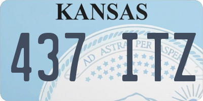 KS license plate 437ITZ