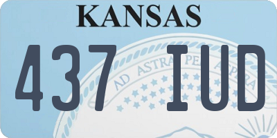 KS license plate 437IUD