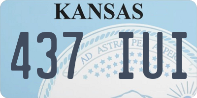 KS license plate 437IUI