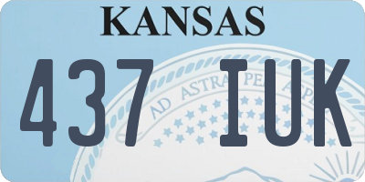 KS license plate 437IUK