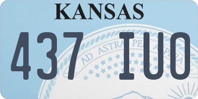 KS license plate 437IUO
