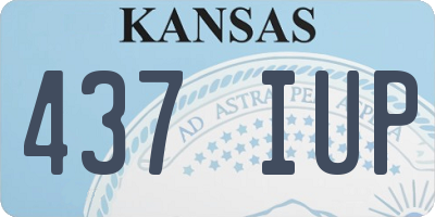KS license plate 437IUP
