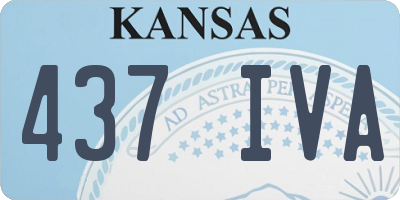 KS license plate 437IVA