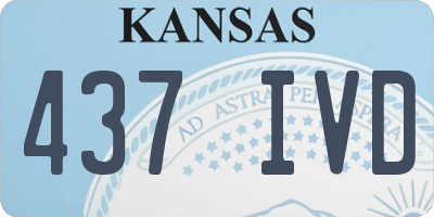 KS license plate 437IVD