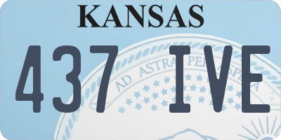 KS license plate 437IVE