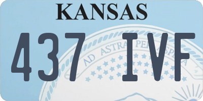KS license plate 437IVF