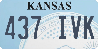 KS license plate 437IVK