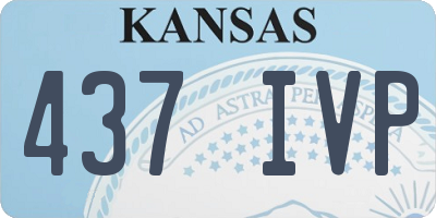 KS license plate 437IVP