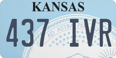 KS license plate 437IVR